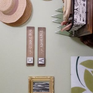 Home Decor - alphabet C A letter initial cuddle bug adorable California wall